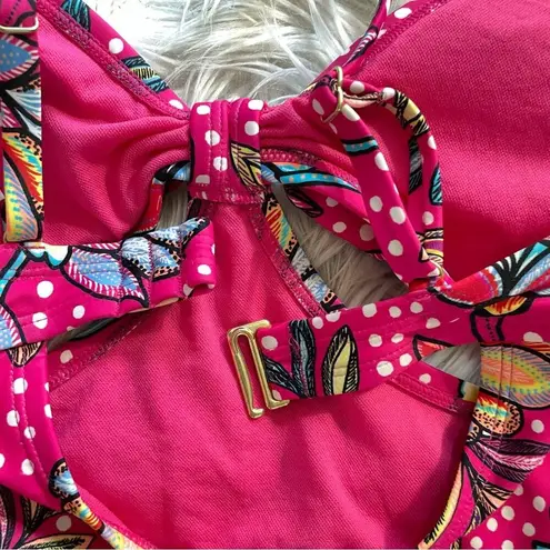 Tabitha Brown x Target Pink Floral One Piece Cutout Swimsuit Swim Suit XXS new