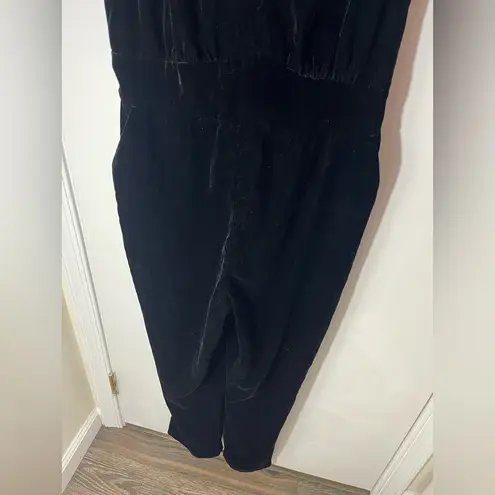 H&M  Black Lace Trim Velvet Jumpsuit - Image 8
