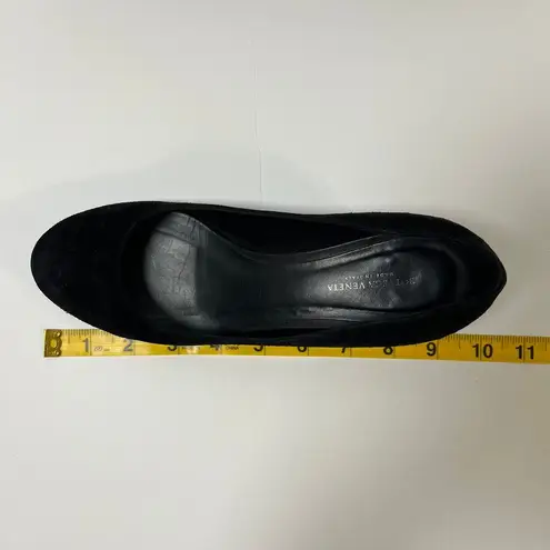 Bottega Veneta Suede Wedge Pumps Kitten Heel Black Size 36 Round Toe Y2K Luxury