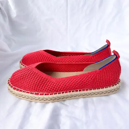 Rothy's ROTHY’S | NWOT RED THE ESPADRILLE FLATS SLIP ON SHOES SIZE 9.5