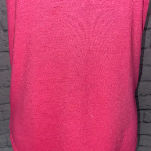 Under Armour heat gear scoopneck cap sleeve open mesh back top pink small
