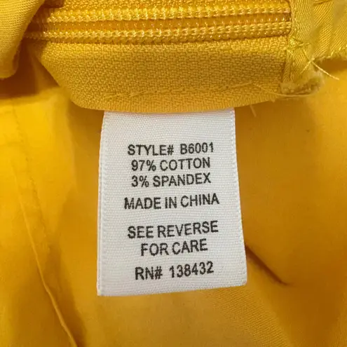 Bea & Dot ModCloth Womens Top 2X Yellow Bow Accent Cotton Blend Retro Feminine