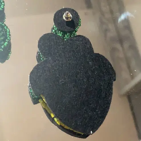 Erika Williner Designs Rice Bead Fruit Lemon Earrings Green