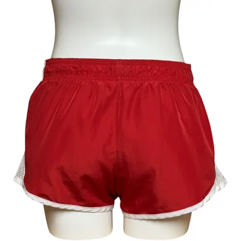Pony Retro Lined Running Shorts Red White Medium