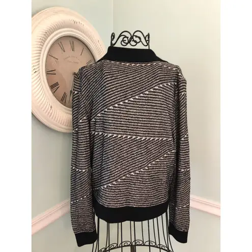 St. John SPORT KNIT Zip Front Sequins Cardigan & TANK TWin SET S P Marie Gray