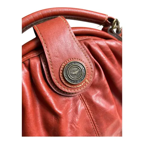 Capezio Vintage 1980 Reddish Orange Leather Shoulder Bag