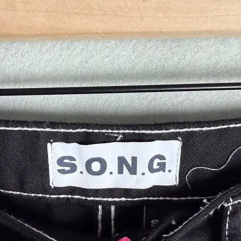 S.O.N.G. Women’s High Rise Carpenter 90’s Boyfriend Cut Pants Black size 7/28