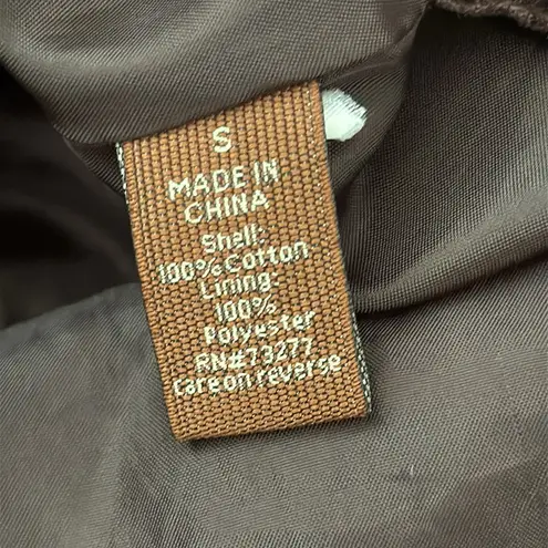 Sonoma Chocolate Brown Corduroy Double Breasted Hooded Pea Coat Jacket