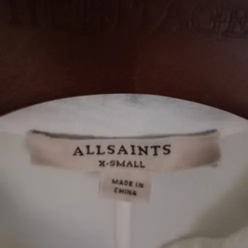 All Saints XS Summer Side Tie Sleeveless Concealed Button Front Top