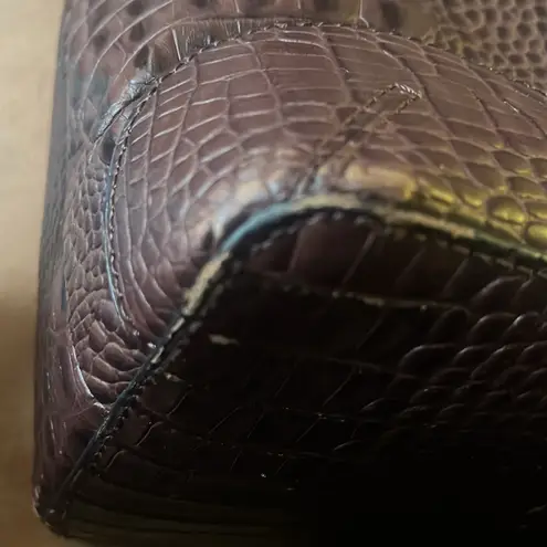 Etienne Aigner Rich Brown Crocodile Tote