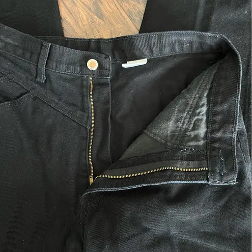 Rockies Vintage Bareback Western High Waisted Straight Leg Denim Jeans Black Size 28