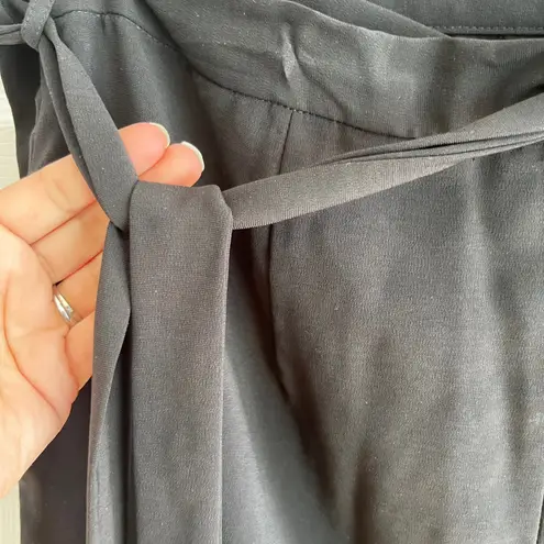 Noir Women's Black Wrap Skirt Belted Professional Career Business Casual Goth Size L