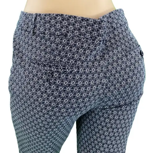 Zac and Rachel Black and White Diamond Print Slim Fit Dressy Ankle Pants