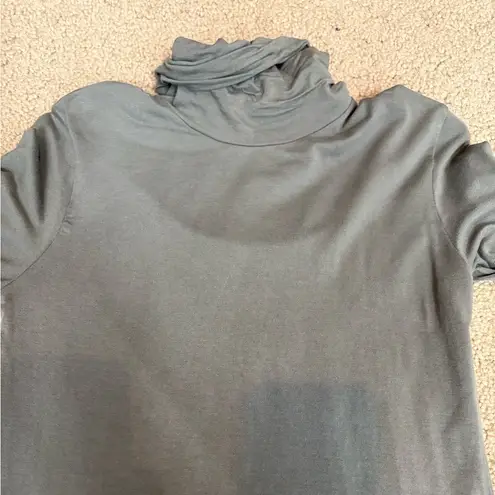 Majestic Filatures Shirt Deluxe Tee Turtle Neck Superwashed Gray Casual small Blue