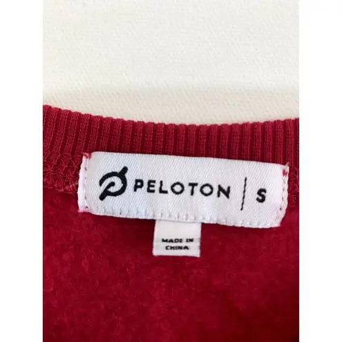 Peloton Small Top Sweatshirt Spell Out Logo Graphic Long Line Hi Lo Long Sleeve