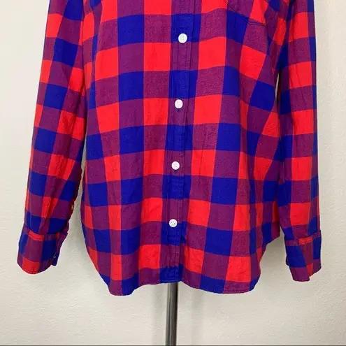 J.Crew  Women’s Flannel Gingham Boyfit Button Down Shirt