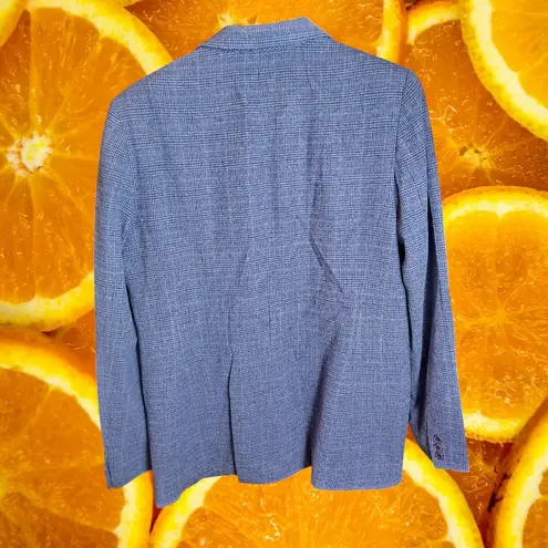 Pendleton Vintage Women's 100% Virgin Wool Blue Plaid Blazer Size 12