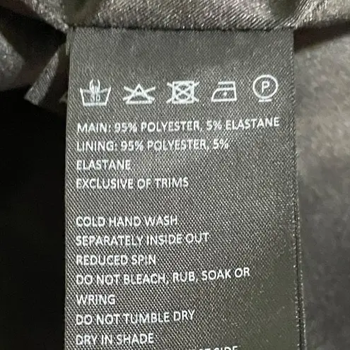 Bardot Kristen Peplum Cocktail Classic Black Spaghetti Strap Dress 12