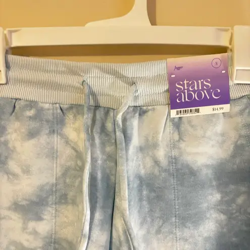 Stars Above by Target Women's Soft Fleece Lounge Shorts Tie dye blue/white Small