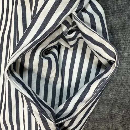 Lands End Canvas 1963 Dress Womens 2 Blue White Striped Sleeveless Jumper