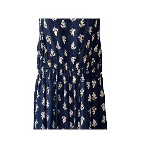 Lascana Navy Blue Patterned Spaghetti Strap Maxi Women's Size 8 New
