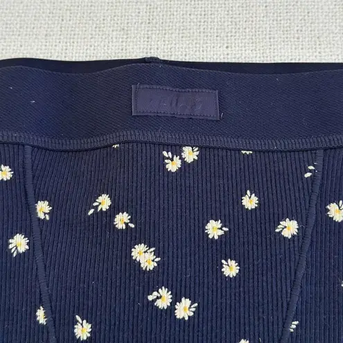 SKIMS Cotton Rib Boxer in Navy Daisy Print, Size X-Small