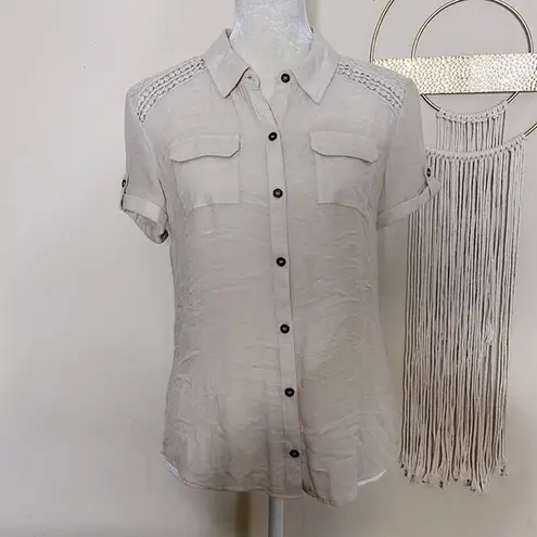 Westport 1962 • button down short sleeve lace shirt