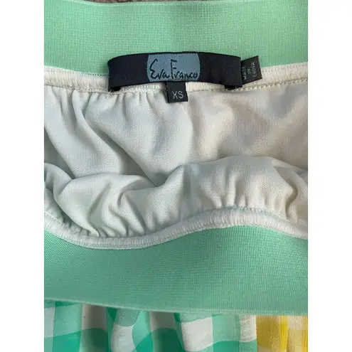 Eva Franco Lynsey Gingham Maxi Skirt Yellow Motif Size XS