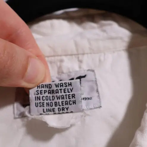 At Last VTG 90s Rodeo Top White Button Up Embroidered Beaded Shoulder Pads Cowgirl Art