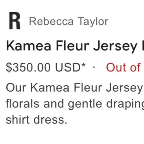 Rebecca Taylor Kamea Fleur Jersey Dress