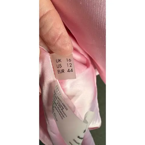 Solace London NWT Laycie One-shoulder Ruffled Dress in Pink Size US 12