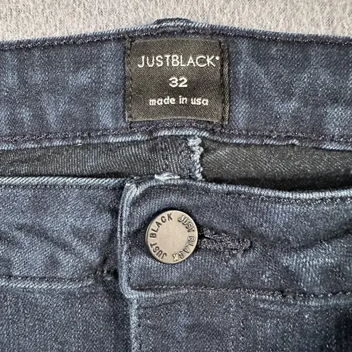 Just Black Jeans Womens 32 Flare Bootcut Stretch Denim Made in USA Classic Blue