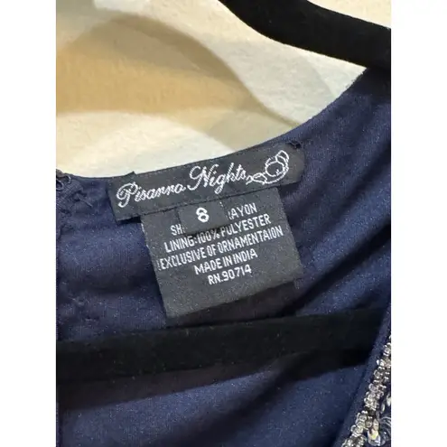 Pisarro Nights Navy Beaded V