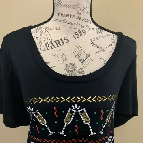 Fifth Sun Semi Sheer Holiday Short Sleeve T-Shirt