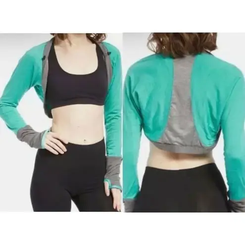 Aqua Green Moxie Cycling Long Sleeve Cropped Bolero XL X-Large NWT