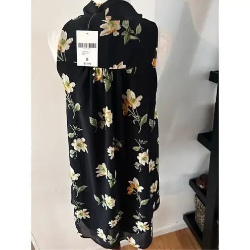 Forever 21  floral black dress short size small flowy