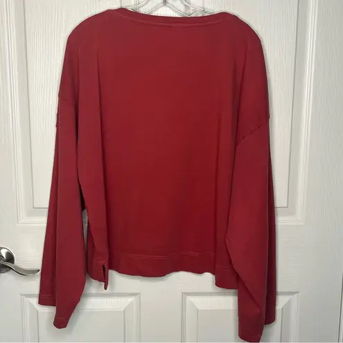 Calia by Carry Underwood Rust Sweatshirt Sz XL Oversized
