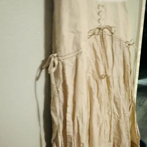 3.1 Phillip Lim Women's White Pale Pink Corset T-Shirt Side Tie Midi Dress Size4