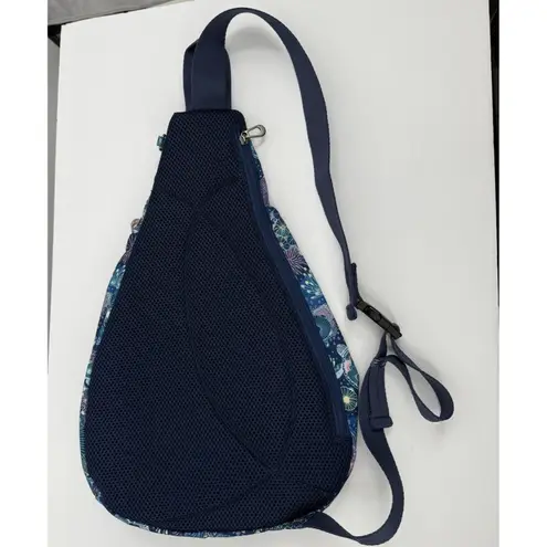 Sakroots On The Go Sling Crossbody Backpack Zip Bag Vacation Cruise Beach Floral