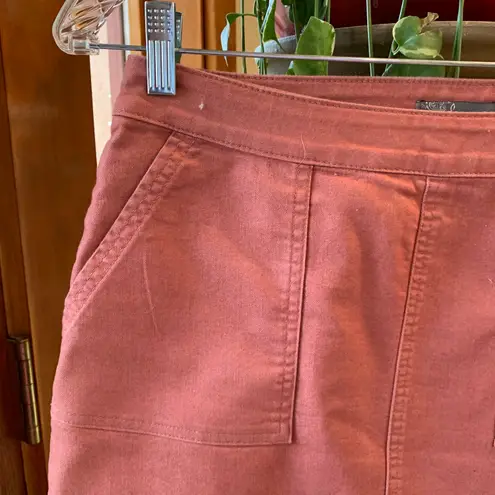 prAna pink stretchy Denim skirt