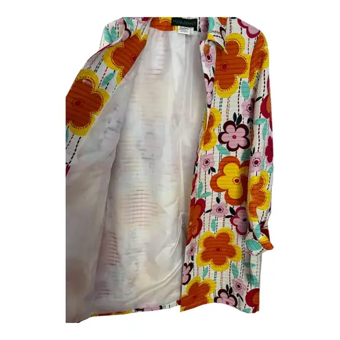 Harvé Benard NWT Y2K Floral Raincoat Size 14 – Retro Mod Flower Print vintage