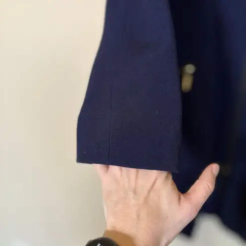 Green w Envy Women's Navy Blue Dress Coat Large Purple Rich Winter