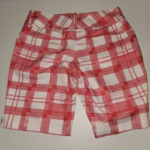 Adidas  Womens Climalite Red White Golf Shorts‎ 8