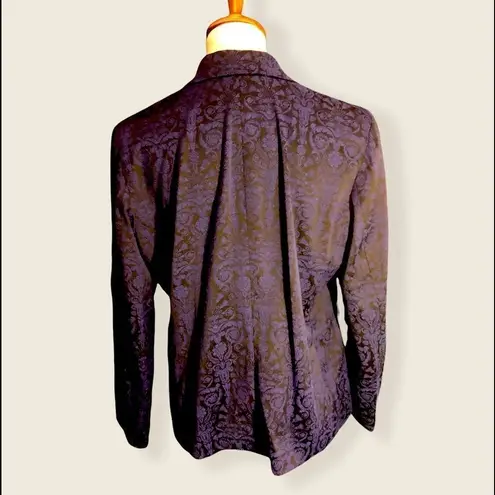 Chico's  black and purple jacket jacquard type design