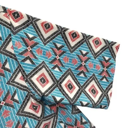 Do Everything In Love Aztec Print Teal Kimono Coverup Southwestern
