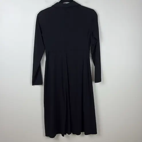 Everlane  The Luxe Cotton Shirtdress Long Sleeve Collar Black Women’s Size XXS