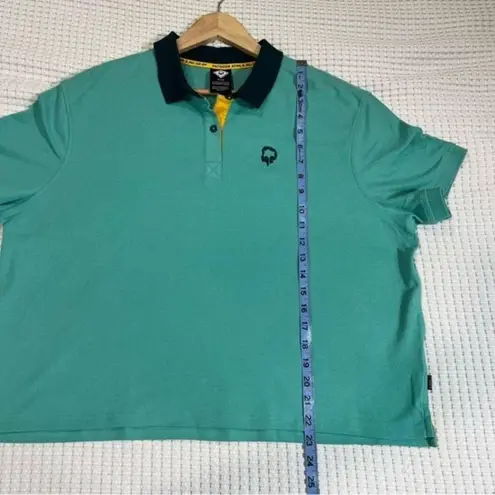 Outdoor Afro X REI Women's XL Boxy Mint Green Crop Polo Top