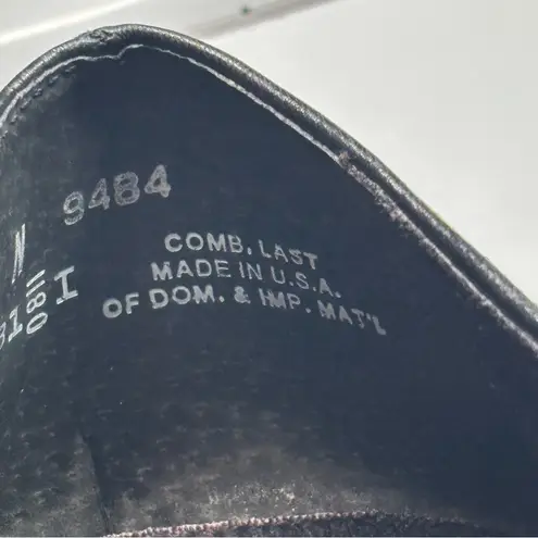 Munro American Shoes Womens 10 N Pump Black Leather Casual Block Heels