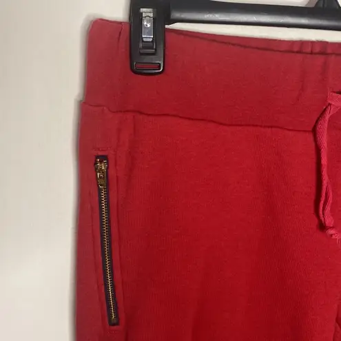 Aviator Nation Glider zip pocket joggers colorblock cherry Dresden blue size M