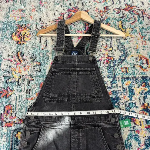 Gap washed black straight leg overalls